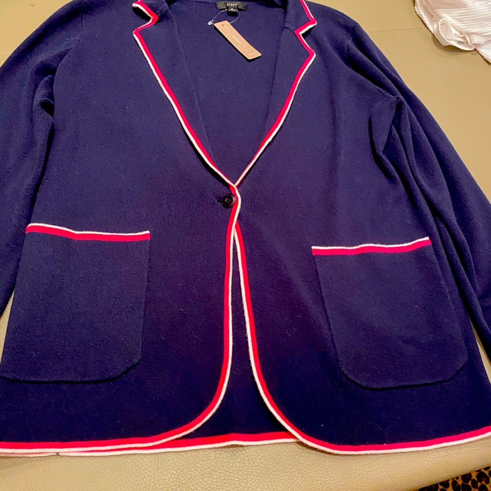 NWT J. Crew  cotton wool blend cardigan